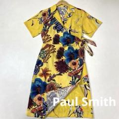 極美品♡ ポールスミス ハワイアンパシフィックローズラップドレスワンピース 38 極美品 Paul Smith ハワイアンパシフィックローズラップドレス