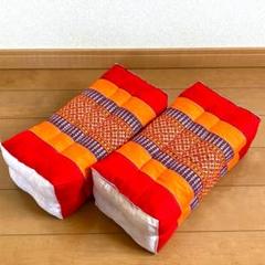 ☆アジアン柄クッション枕8個セット（ワインレッド他）240705M01☆