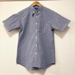 BEAMS　メンズ　ボタンダウン　半袖 シャツ オックスフォード　綿　ブルー　M