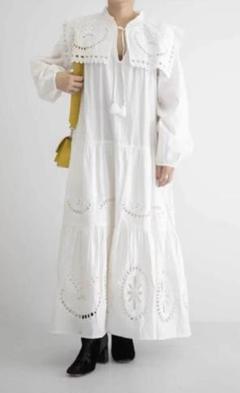 sea new york デニムワンピース ウォッシュ加工 パフスリーブ