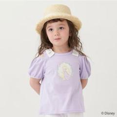 ラプンツェル 半袖Tシャツ　プティマイン　100 新品　2way肩リボンTシャツ