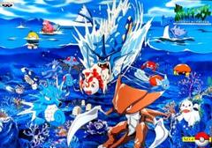 ポケモン バンプレキャラポスター No.4 みずタイプ 1997年製 1枚