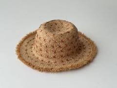 尾道 藤井製帽 昭和レトロ 未使用品 刺繍 日本製 麦わら帽子 子供用