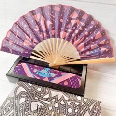 即日発送ヴィヴィアンウエストウッド 未使用 扇子&ハンカチセット 専用ケース付き