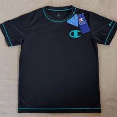 Champion トリム付き黒Tシャツ 新品タグ付き