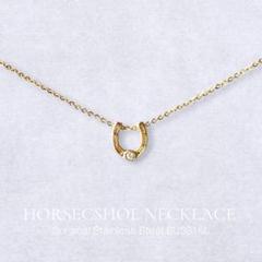 №97 ホースシュー ネックレス ゴールド サージカルステンレス316L◎K18