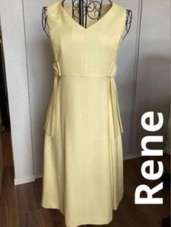 Rene ワンピース イエロー 34 リボン