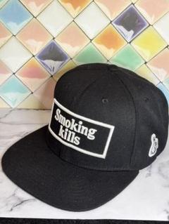 極美品 FR2 エフアールツー Smoking kills キャップ ブラック FR2 数回着用のみ 美品 Smoking kills キャップ ブラック 黒