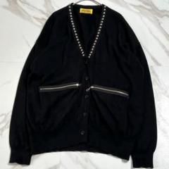 25ss　美品　ヒステリックグラマー　スタッズ　ZIPカーディガン　ブラック　黒 25ss 美品 ヒステリックグラマー スタッズ ZIPカーディガン