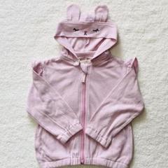 【セール】【タグ付き新品】うさぎパーカー　薄手　80サイズ