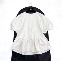 24年 Liten リテン ホールガーメントニット ペプラム アイボリー
