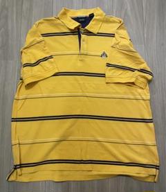 90's izod イエロー ストライプ 半袖ポロシャツ　古着のサムネイル