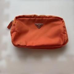 PRADA プラダ 巾着型 マルチポーチ ポーチ オレンジ系 PRADA プラダ 巾着型 マルチポーチ ポーチ オレンジ系（レディス