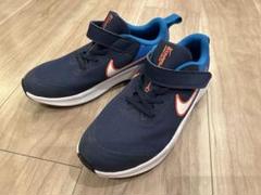 Nike キッズシューズ ネイビー/オレンジ ベルクロ