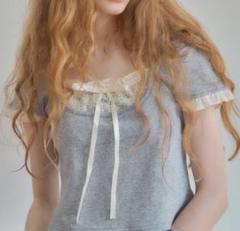 レースレイヤードライクトップス/lace layered tops ガーリー