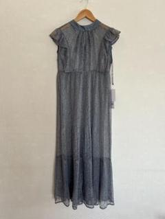Luxe brrlle 袖フリル総レースプリーツレイヤード ロングワンピース