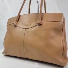 美品✨️ トッズ モカシーノ トートバッグ ハンドバッグ キャメル ステッチ 美品✨️ トッズ モカシーノ トートバッグ ハンドバッグ
