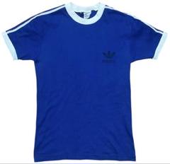 【80-90s美品】トレフォイル染込old adidas リンガーTシャツ青白M