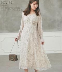【新品】 tocco closet フレアスリーブフラワープリントワンピース