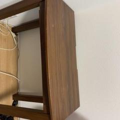無垢チーク木材 パソコン机椅子セット