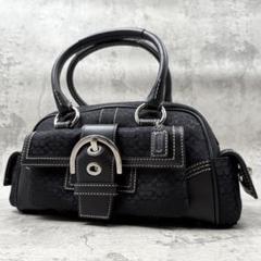 美品　COACH 085　ハンドバッグ　ショルダーバッグ　ソーホー　シグネチャー COACH（コーチ）の「ソーホー バッグ・シグネチャー ジャカード