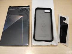 iPhone SE,SE2,SE3,7,8用ケース 耐衝撃タイプ マットブラック
