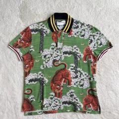 早割クーポン！ 超希少 L 総柄 ポロシャツ タイガー ベンガル イタリア製 GUCCI トップス