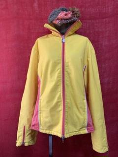 ◎70sスキージャケット×ニット帽 イエロー黄色 冬遊びセットvintage◎