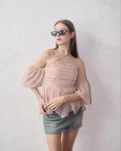YILON BIJOU OFFSHOULDER BLOUSE