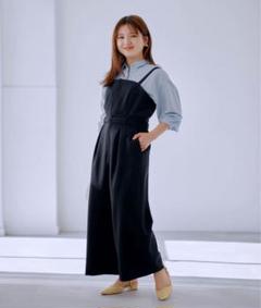 hana【試着のみ】COHINA タックワイドオールインワン タックワイドオールインワン-short & regular | 小柄・低身長