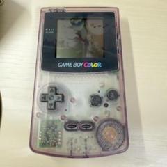 美品GAME BOY COLOR クリアパープル 本体とACアダプター ソフト