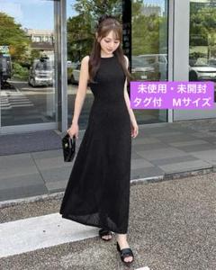 SOLNI ソルニ ノースリマキシワンピース　黒
