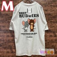 トムとジェリー　タフィー　目隠し　メンズ　Tシャツ　アニメ　良い服　刺繍