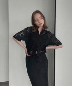 Didot.showroom 新品未使用クロップレースチャイナシャツ ブラック