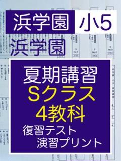 浜学園 小6 マスター Sクラス 復習テスト 3教科 国語 算数 理科