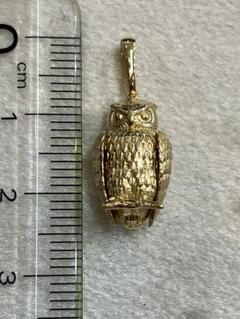 S*n様 カメオ×フクロウ　ネックレス　K18 ふくろうのコインチャームネックレス ゴールド K18 gold owl