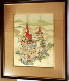 川島織物　祇園祭　美術織物　額装　京都　紋織額 川島織物 祇園祭 美術織物 額装 京都 紋織額 - メルカリ