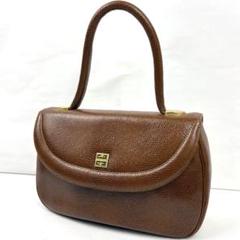 GIVENCHYレザーハンドバッグ 4G金具 フォーマル フラップ ブラウン 2025年最新】GIVENCHY ジバンシー ハンドバッグ美品の人気