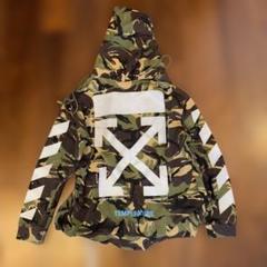 迷彩柄 off white パーカー