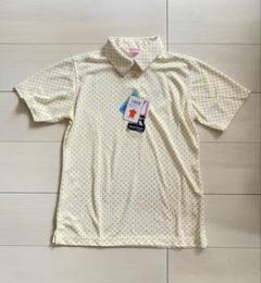 新品Rocky&hopper 速乾UVカット　白×黄色　水玉ドット柄ポロシャツM