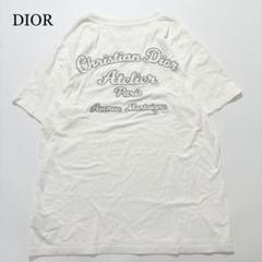 【極美品】Dior Homme Tシャツ 半袖 アトリエ刺繍　ロゴ ホワイト M