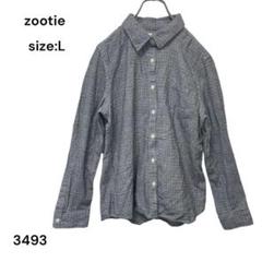 zootie ズーティー　シャツ　トップス　Ｌ　長袖　チェック柄　綿　おしゃれ