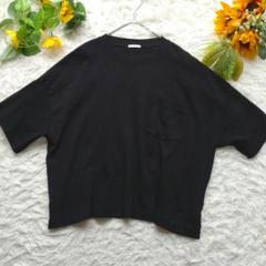 【GU ジーユー】【XXL】レディース　半袖シャツ　黒　ブラック　シンプル