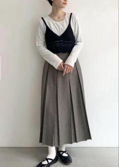 タグ付き未使用品】フィグロンドン ボックスプリーツ ロング