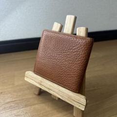 【美品】ポロラルフローレン　二つ折り財布　ブラウン　レザー