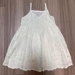 【美品】monbebe 刺繍ワンピース　Sサイズ