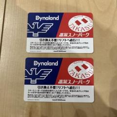 ダイナランド高鷲共通二枚 高鷲スノーパーク ダイナランド共通リフト券 IC2枚