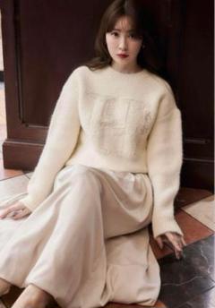 herlipto her lip to Share The Love Knit Top ロゴ　ニット　セーター　ネイビー