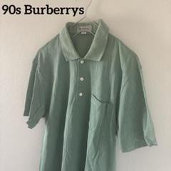 90sBurberrysバーバリーズポロシャツ半袖アーガイル柄メンズtシャツ