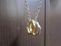 新品 ダブルリングネックレス 金色と銀色